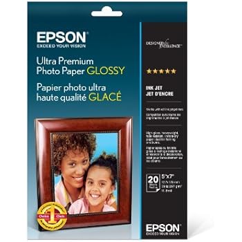 Epson Ultra Premium Photo Paper GLOSSY (5x7 Inches, 20 Sheets) (S041945)