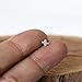 Handmade Designer a Pair of Tiny X Stud earrings Sterling silver, 4mm 0.176