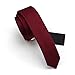 Elviros Mens Solid Color Eco-friendly Fashion Skinny Tie 1.6'' (4cm) Wine Red
