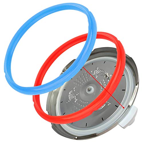 Silicone Sealing Ring 8 Quart Sweet and Savory Edition for IP DUO-80-2 Pack (8 Quart, Blue/Red)