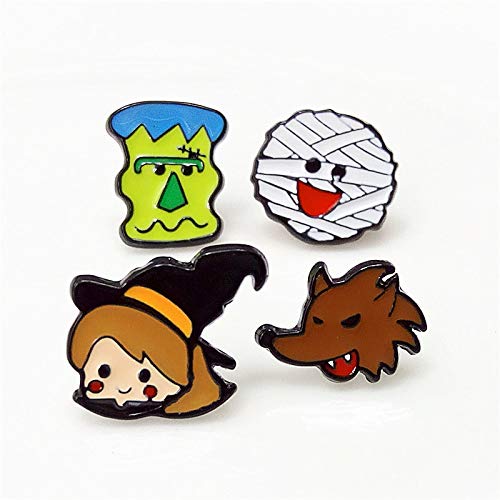 Lannmart Mummy Evil Wolf Earring Personality Fashion Cute Funny Female Ear Piercing Black Stud Earrings