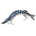 iLooper 9-Segement Pike Fishing Lure Baits with Mouth, Fishing Lures Swimbait Hard Bait (Length 4.9inch, Weight 0.71oz)