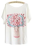 TangB Women's Miss Rabbit Print T-Shirt Tee Top