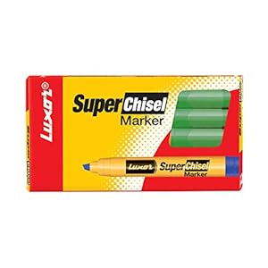 Luxor 997 Super Chisel Marker – Apple Green – Box of 10