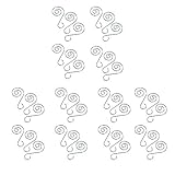 HOHIYA Ornament Hooks Hangers Artificial Christmas Xmas Tree Cat Dog Personalized Photo Glass Ball Bauble Diy Art Craft Home Party Decorations 2inch (Silver, pack of 36)