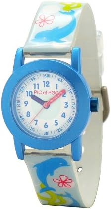 POC – 3031962 – Pic and Girls Watch – Analogue Quartz – White Dial Blue Plastic Strap