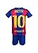 Soccer PJs Barcelona Messi 10 Pajama ✓ Barca Messi #10 Soccer t-shirt & Shorts Kids set 100% Cotton Sport Pyjama Sleepwear Set Jammies✓ Premium Quality ✓ Perfect Gift
