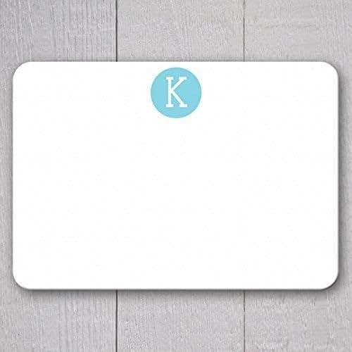 Initial Note Cards 24pk, Personalized Flat Note Cards
