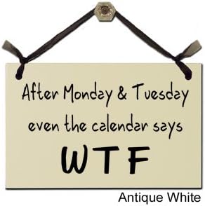 Funny, Humorous Signs: After Monday &amp; Tuesday, even the calendar says WTF