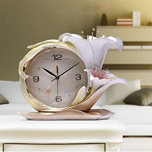 New Arrival アンティーク卓上時計 リビングルームのベッドルームのためのレトロな置時計デスクトップステレオ時計の装飾 置き時計 Color 36x29cm Green Size