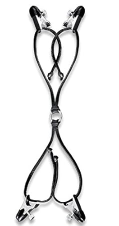 Bondage Erotik Leder Zaumzeug mit Nippel Schamlippen Klammern