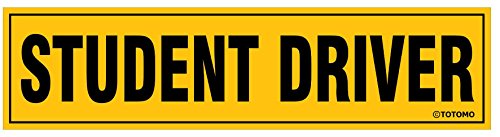 TOTOMO Student Driver Magnet Sticker - (Set of 4) 12"x3" Highly Reflective Premium Quality Car Safety Caution Sign Student Drivers #SDM04