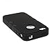 iPhone 4S Case, MagicMobile Hybrid Impact Shockproof Cover Hard Armor Shell and Soft Silicone Skin Layer [ Black - Black ] with Screen Protector and Stylus