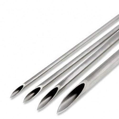 Ear Septum Nose Piercing Needles Piercing Needles Beach Body Art Supply Surgical Steel EO Gas Sterilized Tri-beveled Hollow Body Piercing Needles Individually Wrapped Box of 100 (18G)