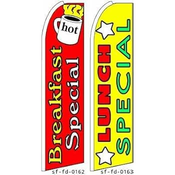 Amazon.com : Breakfast And Lunch And Dinner Specials Feather Banner ...
