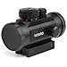 Rifle Scope 1x30mm Red Dot Sight with 20mm/11mm Weaver Picatinny Mount Rails, Five Brightness Settings Reflex Sight for Hunting Spotting Aiming Positioning