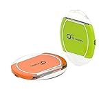 Qi-infinity Qi Wireless Charging Pad with SLEEP-FRIENDLY Portable Charger Design for Samsung Galaxy S7, S6, Edge, Note 5, Nexus, S5 - GREEN