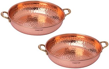 TREETOP Beautiful Hammered Copper 5" Serving Dishes for Dry Snacks (Set of 2) | Root