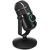 THRONMAX MDRILL DOME Professional USB Studio Condenser Microphone for Chatting/Skype/YouTube/Recording/Gaming/Podcasting for iMac PC Laptop Desktop Windows Computer (BLACK) …