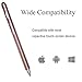 Active Stylus Pen, Wonghsin Digital Pen with Copper Tip and Conductive Fiber Tip Cap 2 in 1 for iPhone/iPad/Samsung and Most Android Capacitive Touch Screen Devices (Gold)