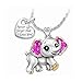 D-XinXin Cute Baby Elephant Pendant Necklace Never Forgot That I Love You Couple Necklacethumb 1
