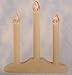 Sienna 3-Light Christmas Candolier with Candles on Holly Berry and Bell Base Candle Lamp