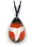 Real Shark tooth Necklace (red)