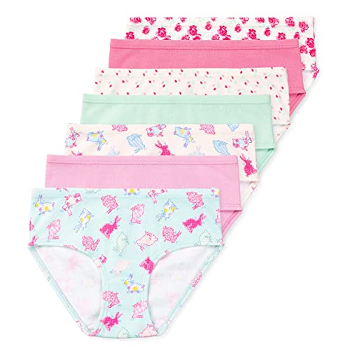 Lucky & Me 100 Cotton Girls Underwear, Briefs Style, Gracie 7 Pack