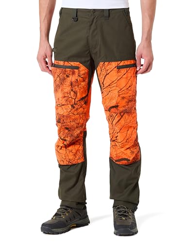 FJALLRAVEN 12200183-662-261 Drev Hybrid Trousers M Pantaloni Sportivi Uomo Deep Forest-Orange Multi Camo Taglia 56/S