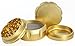 Chromium Crusher Drum 2.5 Inch 4 Piece Tobacco Spice Herb Grinder -Vivid Gold