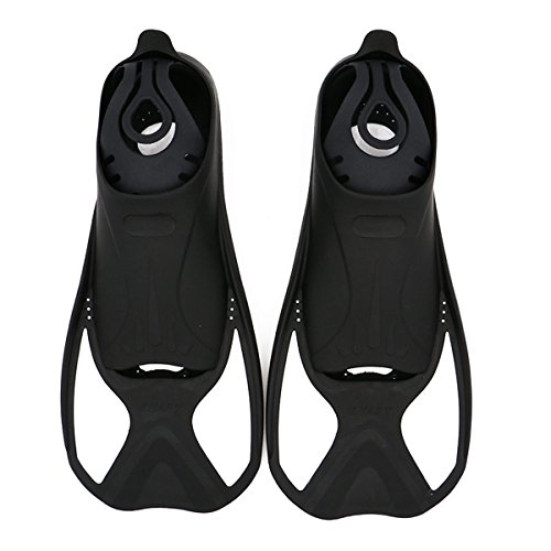 Speefish Short Blade Swim Fins for Swimming Snorkeling Diving Training (White, M (US 7-8))