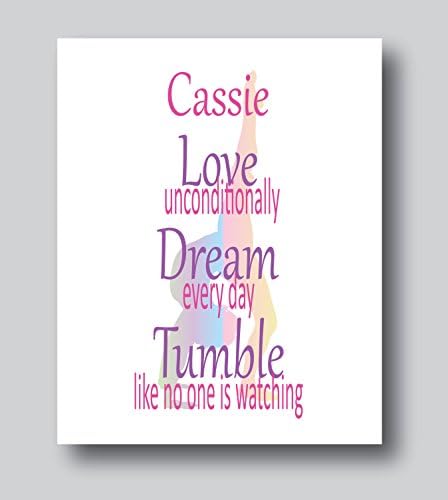 Personalized Gymnastics Gifts For Girls, Gymnastics Decor For Bedroom, 8x10 or 11x14 Gymnastics Print Only, Gymnastics Present