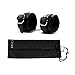 cuffpuff Wrist soft handcuff faux fur line kit - handcuffs plush fur- come with pouch (Black)