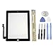 Group Vertical® Black Touch Screen Display Glass Digitizer Lens Replacement for Apple iPad 3 3rd Gen A1395 A1396 A1397 + Adhesive + TOOLS