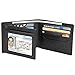 Wallets for Men - RFID Blocking Trifold Genuine Leather Wallet With 2 ID Window (Vintage Black)