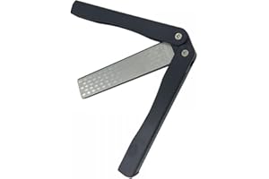 GXMRHWY Foldable Pocket Double Sided Diamond Sharpening Defensee Stinger Outdoor Sports Camping Scissor Knifee Sharpener Stone Tools (Black)