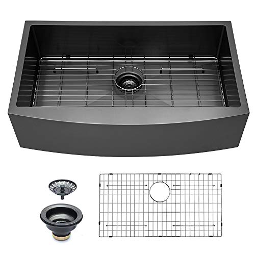 33 Black Farmhouse Sink Logmey 33 inch Kitchen Sink Gunmetal Black