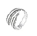 Hosaire Ring Women's Feathers Open Adjustable Ring Vintage Retro Silver for Women's Jewelry
