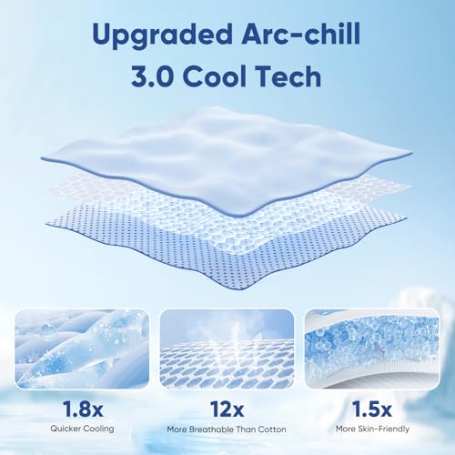 Elegear Cooling Blanket for Summer, Q-Max 0.5 Japanese Arc-Chill 3.0 Cool Fiber Throw for Hot Sleepers, Night Sweats, Adult Sofa Travel, Lightweight, Double/King Size Bed, 200x220cm, Blue