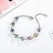 K-Acc Heart Link Bracelet [Gift Packaging] Christmas Gifts for Girls and Women (Rainbow)