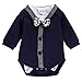 Baby Boys 2pcs Gentleman Bodysuit Bowtie Romper Overalls Newborn Clothes (0-3M, Gentleman)