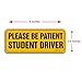 Zento Deals Please Be Patient Student Driver Reflective Magnetic Sign Decal