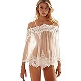 YANG-YI Clearance, Women Lingerie Underwear Babydoll Sleepwear Lace Bra Dress G-String Set (White, L)