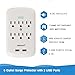 Oviitech 6 Outlet Surge Protector,900 Joules Wall Adapter Tap with 2 USB Charger, Dual 3.1A USB Ports, 3-Prong Wall Mount Outlet Plugs,ETL Listed,White