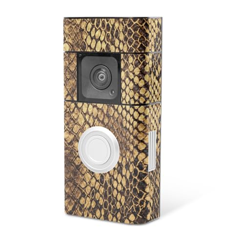 MightySkins Carbon Fiber Skin Compatible with Ring Video Doorbell Plus - Rattle…