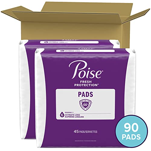 Poise Incontinence Pads & Postpartum Incontinence Pads, 6 Drop Ultimate