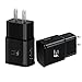 Topwey Fast Charging Block Compatible with Samsung, Fast Charger Adapter Galaxy Charger Adaptive Quick Charging Block for Samsung Galaxy S7/S8/S8+/S9/S10+/Edge/Note8/Note9(2 Pack Black)