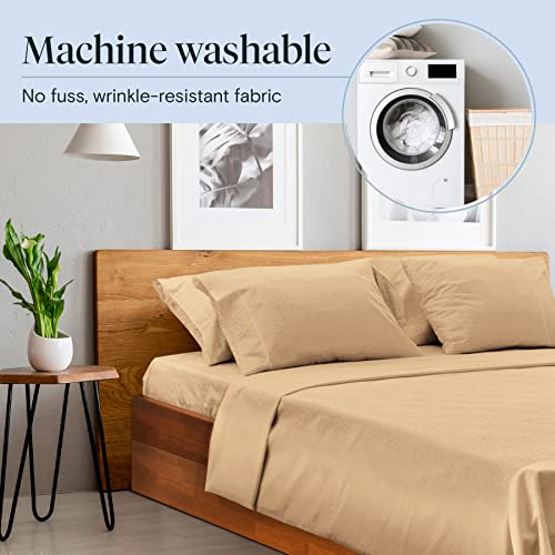 6 PC Queen Sheet Set, Bamboo Sheets Queen Size, Deep Pockets 18