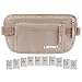 Travel Money Belt for Men Women, RFID Blocking Concealed Waist Wallet Pouch Under Clothes Passport Holder Antitheft Waist Stash Bag for Travelling, Bonus 10 RFID Credit Card Sleeves, Beige