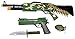 Camo Combat Force Army Soldier 4 Piece Children Kid's Pretend Play Battery Powered Toy Gun Playset w/ Gun, Pistol, Knife, Grenade